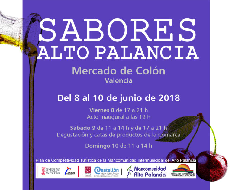 Cartel sabores Alto Palancia Mercado Colón