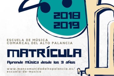 Cartel matrícula escuela de música del Alto Palancia