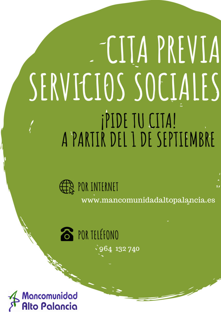 Cartel cita previa servicios sociales