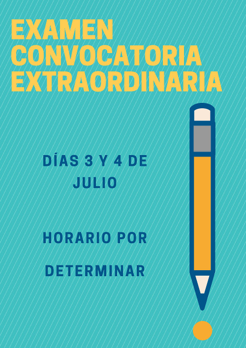 Examen convocatoria extraodinaria