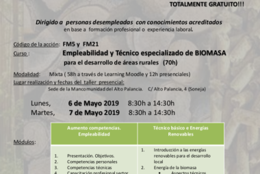 Curso de empleabilidad y técnico especializado de biomasa